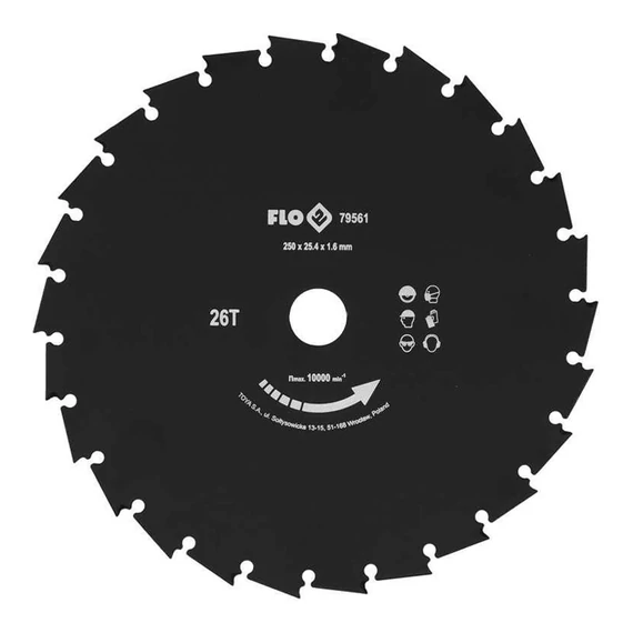 Rezný kotúč z ocele pre krovinorez 250 mm TO-79561