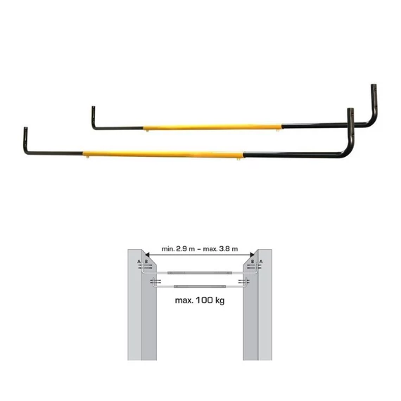 Univerzálny nástenný držiak pre garáže – sada 2 ks, nosnosť 100 kg XC80011