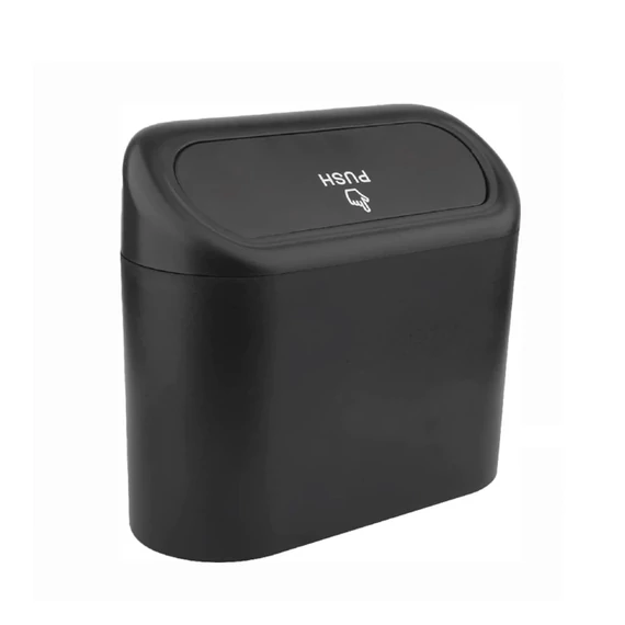 Odpadkový kôš do auta – čierny, 16 × 6,5 × 13,5 cm 014267