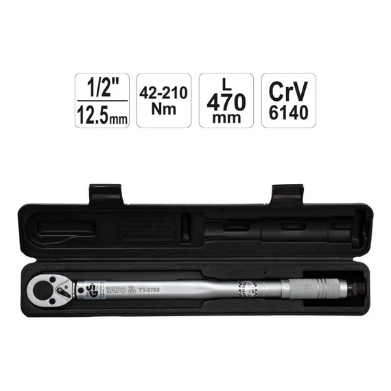 Momentový kľúč 1/2" – 42–210 Nm YT-0760
