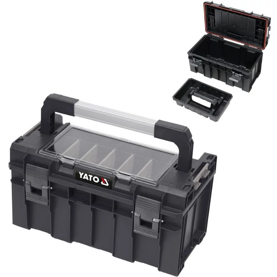 Plastová krabica na náradie s organizérom – 450 × 260 × 240 mm YT-09183