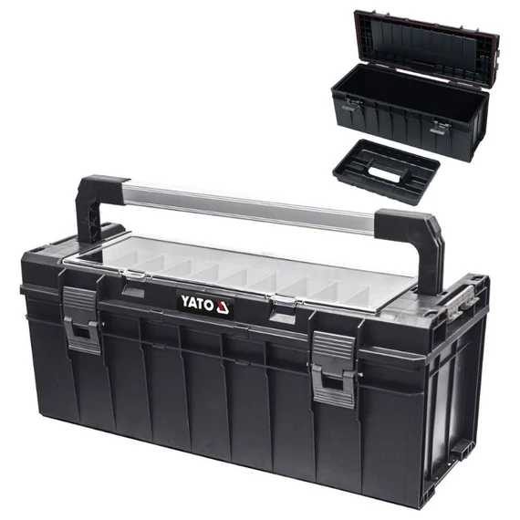 Plastová krabica na náradie s organizérom – 650 × 270 × 272 mm YT-09184