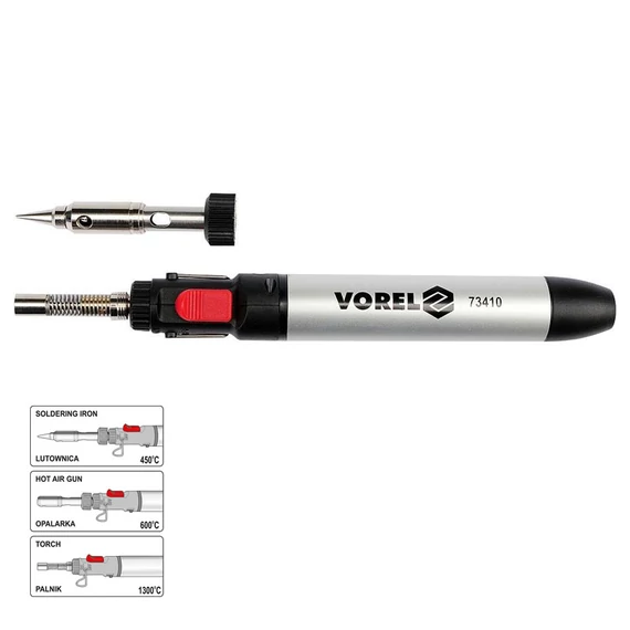 Súprava 3 v 1: spájkovačka, horák a teplovzdušná pištoľ TO-73410