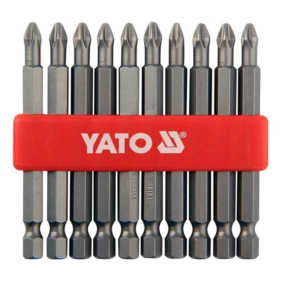 10-dielna sada skrutkovačových bitov PH2 × 75 mm YT-0480