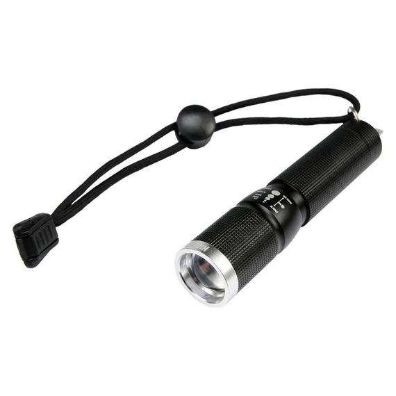 Kovová baterka s diódou CREE, čierna YT-08571