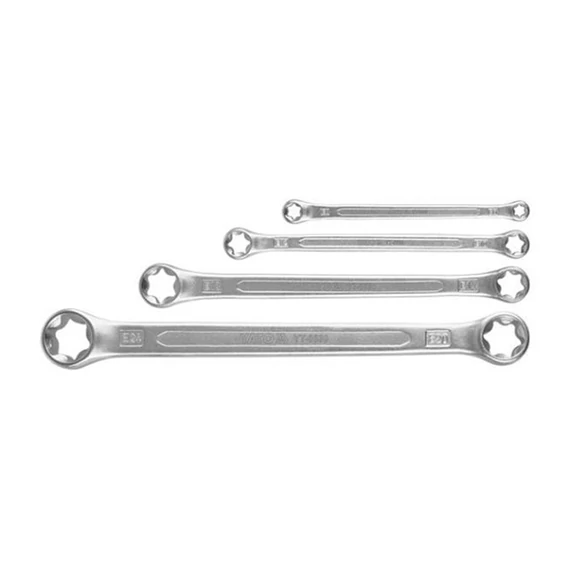 Sada hviezdicových kľúčov TORX – 4 kusy (E6–E24) YT-0530