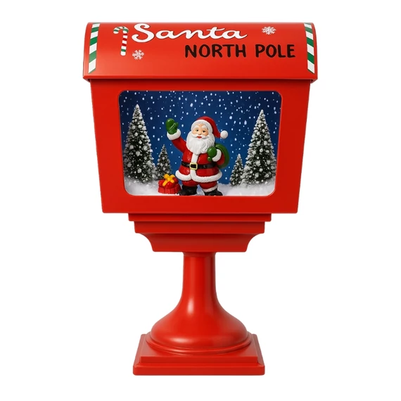 Vianočná poštová schránka Santa Claus – hrá hudbu a svieti SCM1
