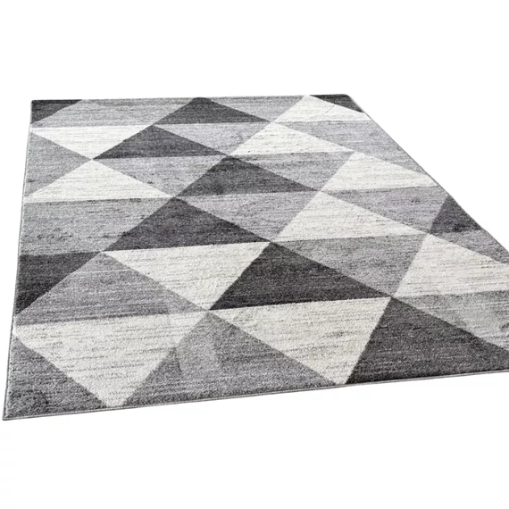 Koberec Torino 4580 – sivý/čierny, moderný vzorovaný koberec 160 x 220 cm