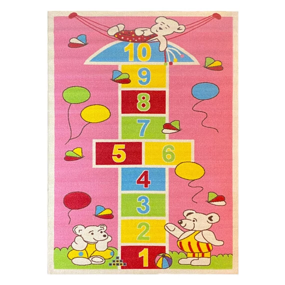 Detský koberec s motívom skákania po kockách 160 x 240 cm