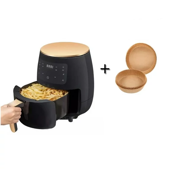 KIMIYO Air Fryer teplovzdušná fritéza bez oleja 2400W 6L + papierové vložky do fritézy (50 ks) KIMIYO6LSP