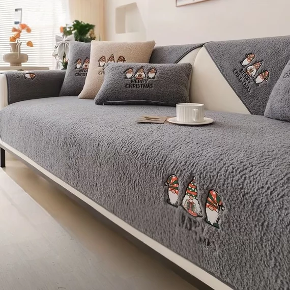 Poťah na trojmiestnu pohovku – 90 × 180 cm – tmavošedá GR321424SS3