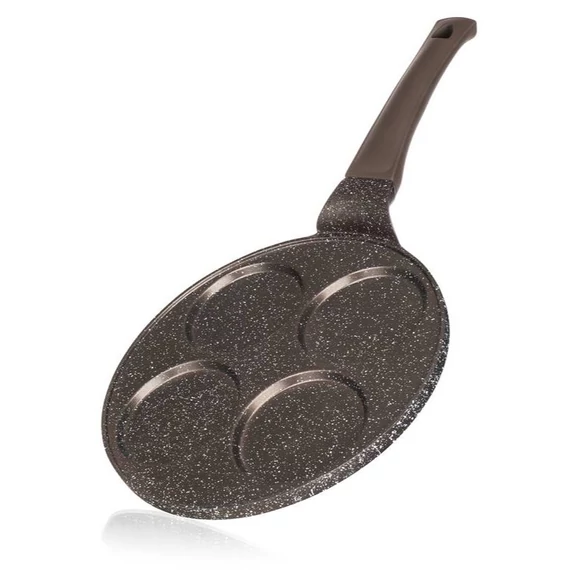 GRANITE Hnedá hliníková panvica na palacinky – 26 cm, 4 kusy 40050019-A