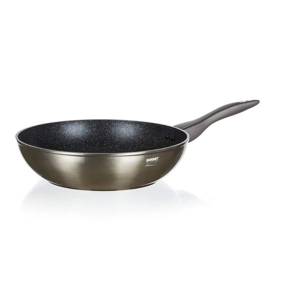 Hliníková panvica WOK METALLIC PLATINUM – 28 × 7,8 cm 40051929