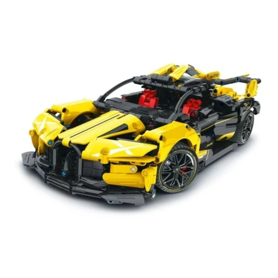Stavebnice mechanického športového auta – Žlté superauto 039503
