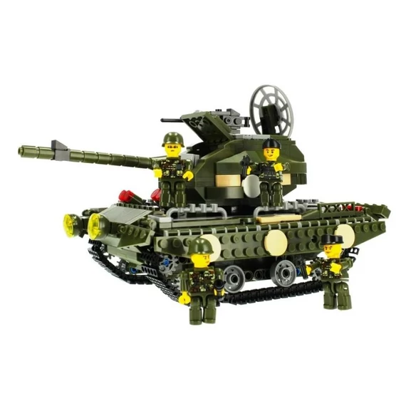 Stavebnicová sada ALLEBLOX Military Force – Tank so 4 figúrkami 298261