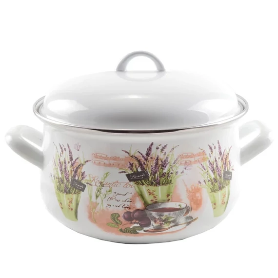 Perfect Home Lavender smaltovaný hrniec 24 cm + viečko 13470