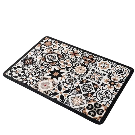 Absorpčná podložka pod kávovar a sušiaca podložka na riad 30 x 40 cm – Vintage vzor dlaždíc KT7914491