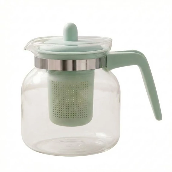 Excellent Houseware Odolná Sklenená Čajová Kanvica so Sitkom – 1,5 L EN617122