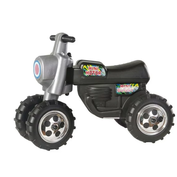 Mini Motor – nožná detská motorka, strieborná/čierna 92041-F