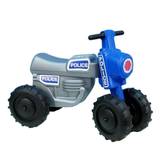 Policajný Odrazový Detský Motocyklík – Modro/Šedý 92041-P