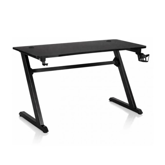 Moderný herný stôl Z-Frame s držiakom na poháre a slúchadlá 120 cm – čierny STL25CZ