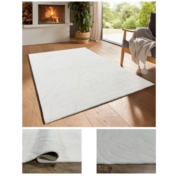 Bergamo Lorey plyšový koberec krémový 120x170cm bergamoloreycream-120
