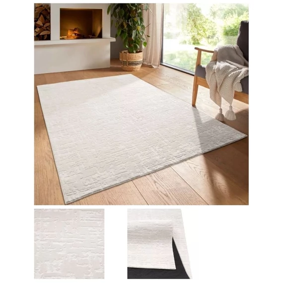 Bergamo Zoe plyšový koberec krémový 80x150cm bergamozoecream-80