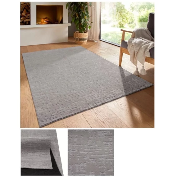 Bergamo Zoe plyšový koberec sivý 120x170cm bergamozoegray-120