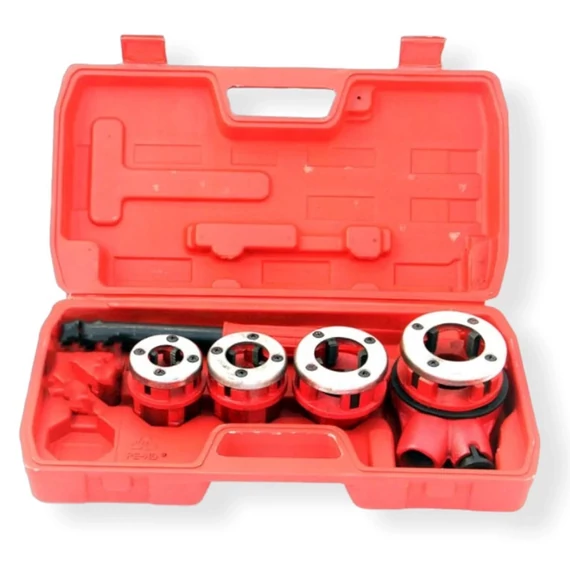 Ručný závitník na rúrky KrafTech, s račňou, 1/2" – 3/4" – 1" – 1_1/4", 4 ks, HA-1380