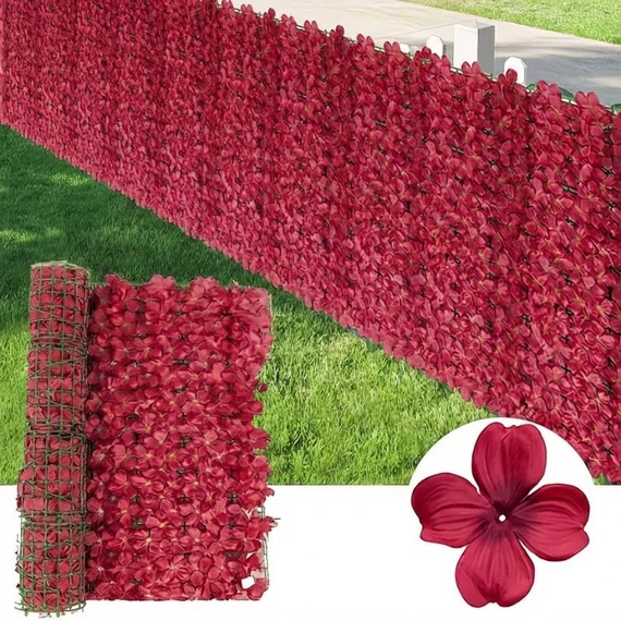 Prémiová sieť proti zvedavým pohľadom s umelými kvetmi 300x50cm DB1111426-Pi