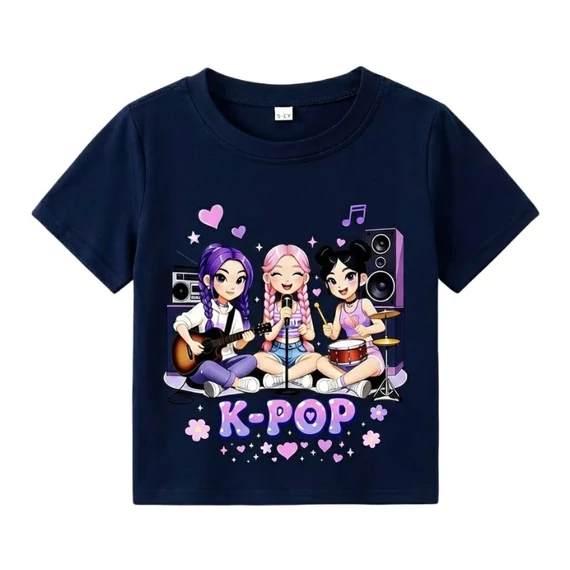 K-POP Energická dievčenská skupina – Komiksové tričko s krátkym rukávom 65M2K5G420-2