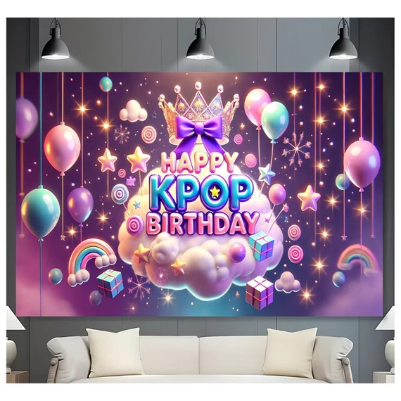K-pop narodeninová dekorácia na pozadie 210x150cm YH13121869