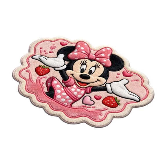 Dekoračný koberec s Minnie Mouse a jahodami – 2D potlač s dizajnom Disney 54M2K5WKG8