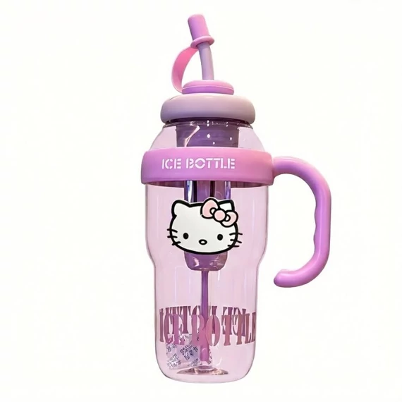 Hello Kitty Levanduľová fialová fľaša na vodu QR3494598-L