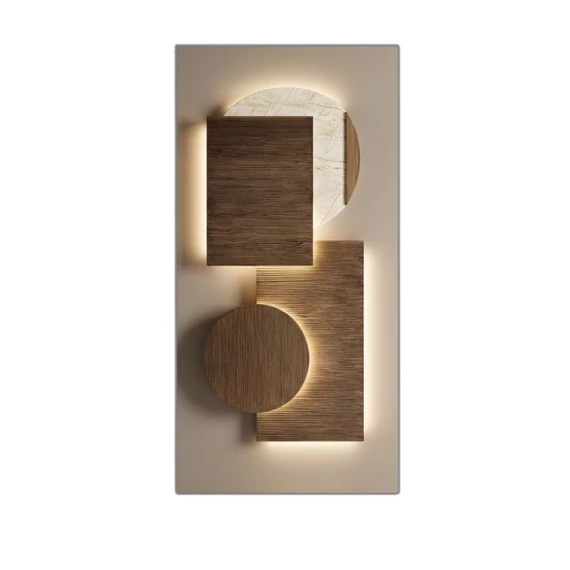 Moderná geometrická LED nástenná dekorácia 62M355VKWQ<