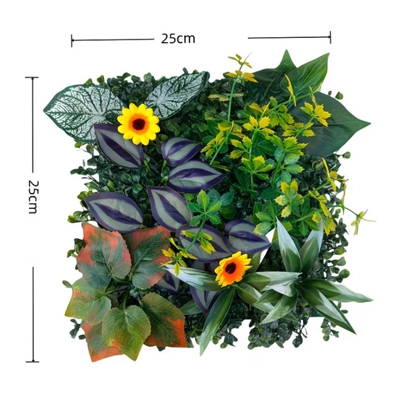 Realistický umelý rastlinný nástenný panel 25x25cm TW6379119-1