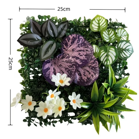 Realistický umelý rastlinný nástenný panel 25x25cm TW6379119-6