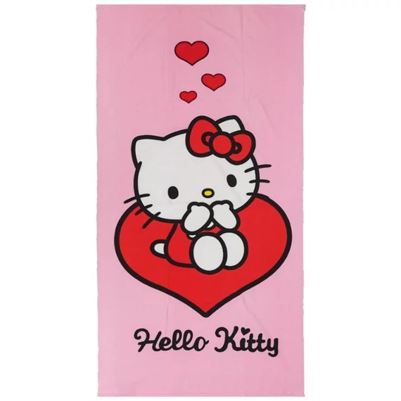 Kúpeľný uterák Hello Kitty Love, plážový uterák 70 × 140 cm AYM451199