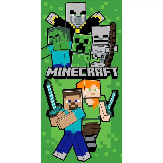 Plážová osuška a kúpeľná osuška s motívom Minecraft JFK039656
