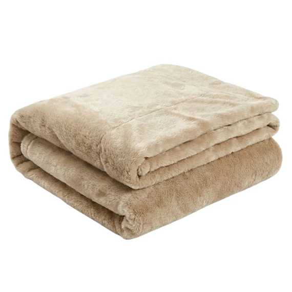 Merino vlnená prikrývka v karamelovo béžovej farbe MER08-160X240