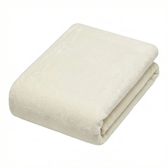 Merino vlnená prikrývka v krémovo bielej farbe MER09-160X240