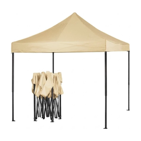 3 × 4,5 m skladací záhradný pavilón – krémový HM-8005-KR