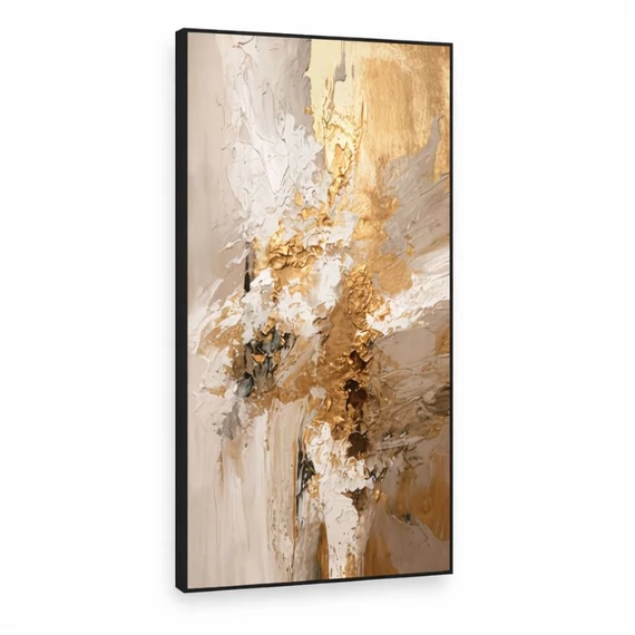 Moderný abstraktný zlatý a biely plátno na stenu 80x120cm 5QM065KW1G-2