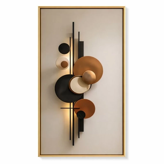 Moderný abstraktný geometrický kruhový plátno na stenu 80 × 160 cm EH11922125