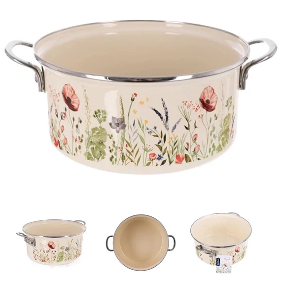 Smaltovaná kanvica s makovým vzorom 5 l 113394