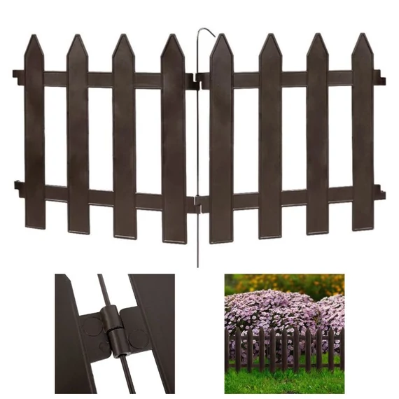 Hnedý záhradný obrubník 30 cm 10 ks 351005-B
