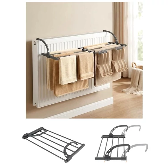 Sušička na bielizeň na radiátor s výsuvnou časťou 68,5–123 x 35 cm 779121