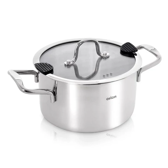 Orion VENICE nerezový hrniec so skleneným vekom (24 cm, 6,2 l) 113375
