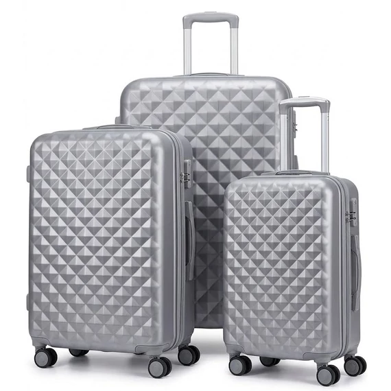 Diamond Premium 3-dielna sada kufrov s tvrdou stenou, sivá DIA3SZ