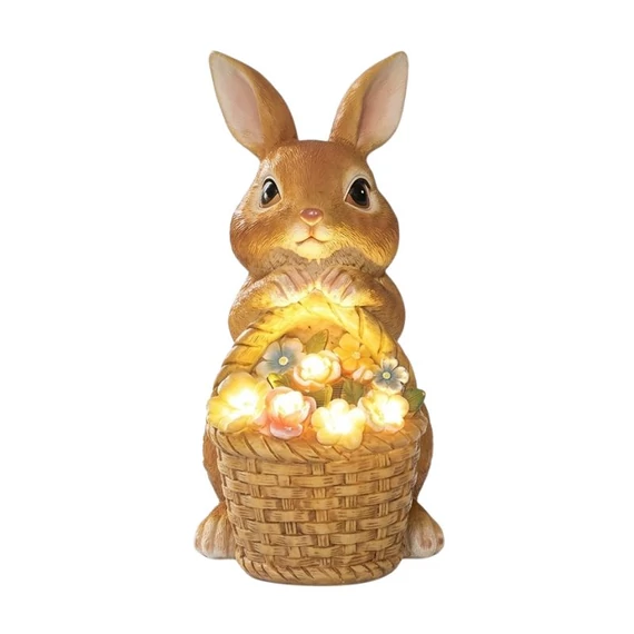 Solárna záhradná lampa s motívom zajačika XH-005